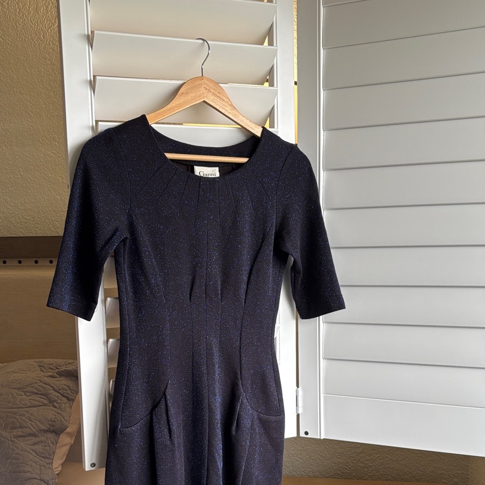 Ganni Elegant Navy Dress